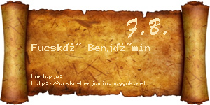 Fucskó Benjámin névjegykártya