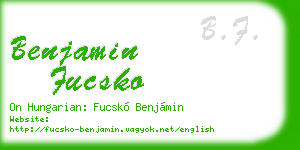 benjamin fucsko business card