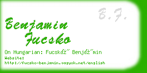 benjamin fucsko business card